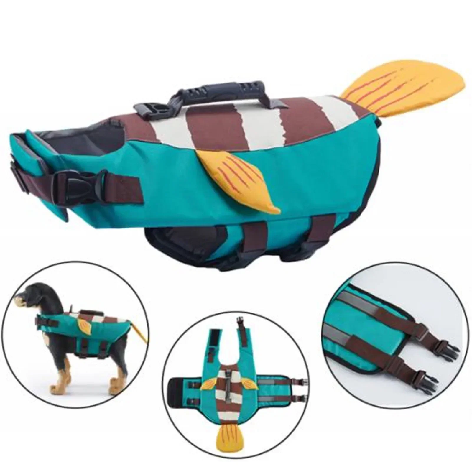 Dog Life Jacket - بدلة سباحة صيفية للكلاب مقاومة للماء،