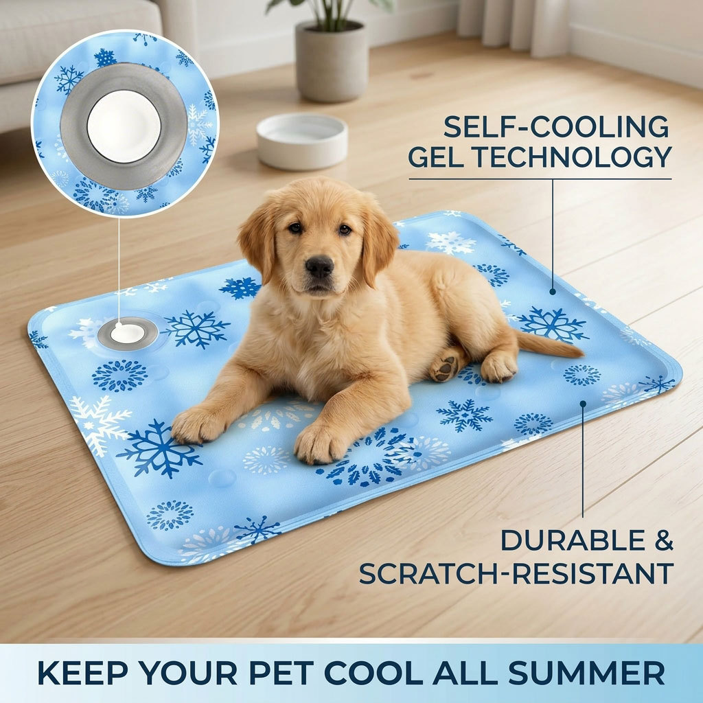 Dog Cooling Mat - حصيرة صيفية للحيوانات الأليفة، حصيرة تبريد