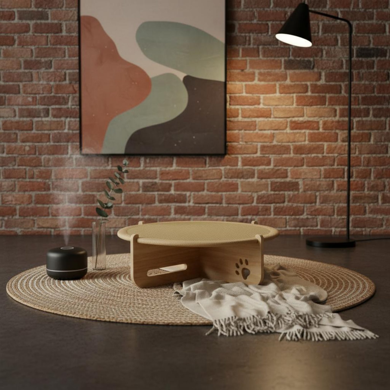 Dog Cooling Mat - سرير خشبي للقطط متعدد الاستخدامات، سرير