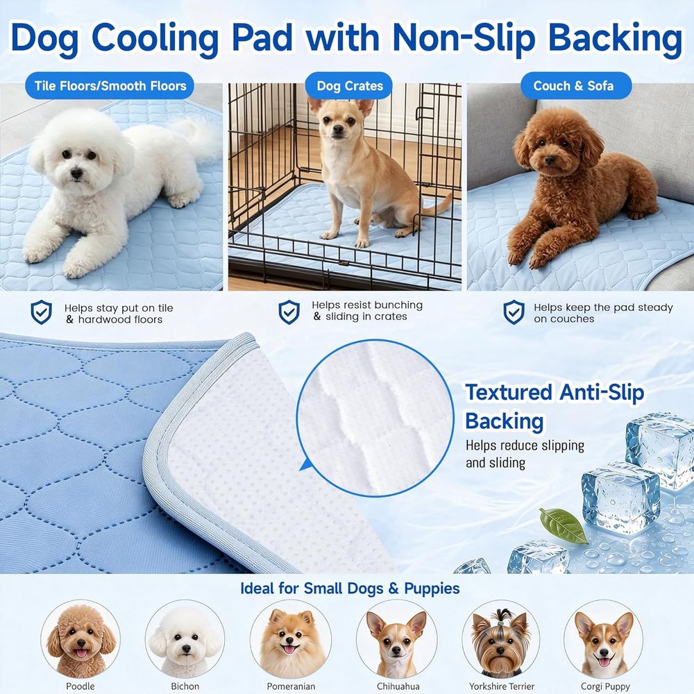 وسادة تبريد للكلاب الصغيرة وال - مراجعة Dog Cooling Mat وسعره