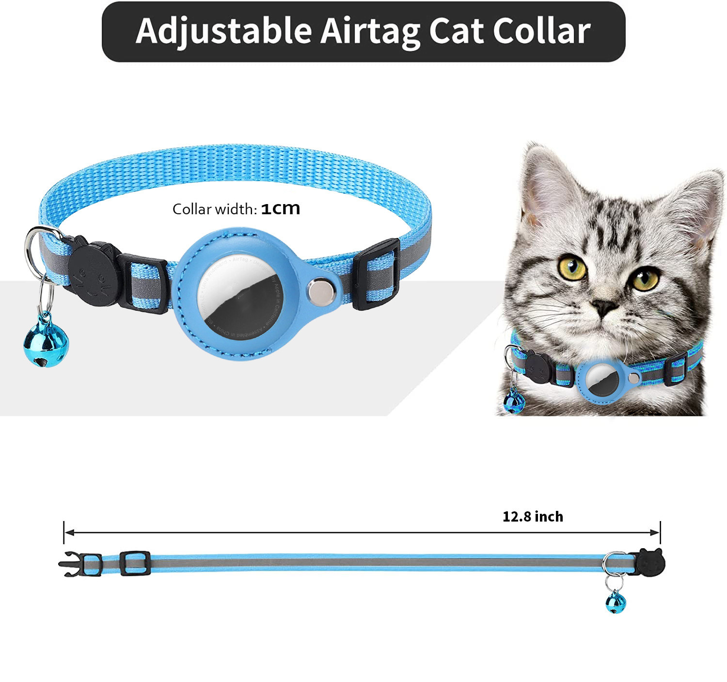 طوق Airtag للقطط مع حافظة واقي - مراجعة Pet Supplies Locations وسعره