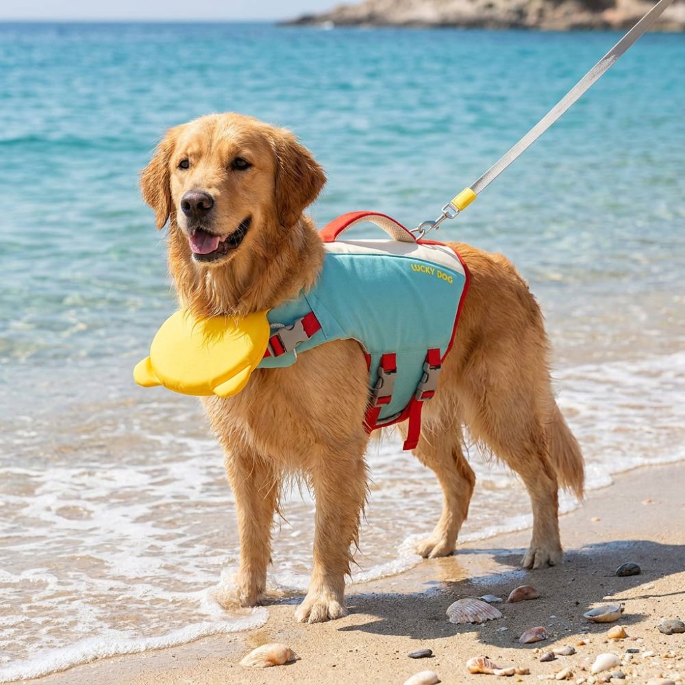 سترة نجاة للكلاب قوية الطفو مق - مراجعة Dog Life Jacket وسعره